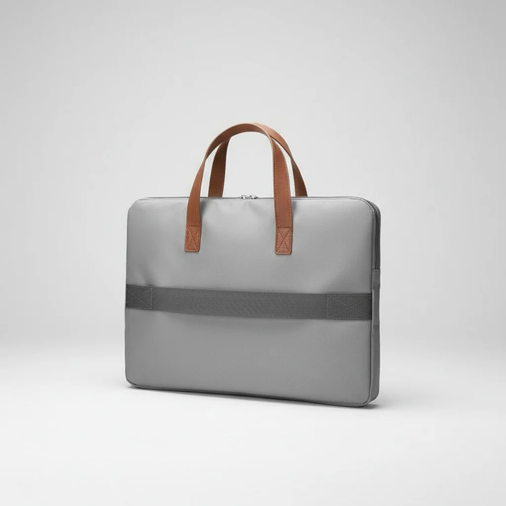 Sacoche Ordinateur 15.6 Pouces Gris Minimaliste - Vue 7 - Sacoche Ordinateur