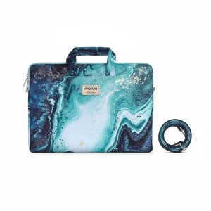 Sacoche Ordinateur 15 Pouces Bleu Turquoise Motifs - Vue 1 - Sacoche Ordinateur