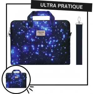 Sacoche Ordinateur 16 Pouces Bleu Nuit Étoilée - Vue 1 - Sacoche Ordinateur