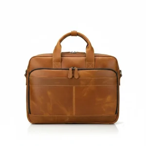 Sacoche Ordinateur 17 Pouces Cuir Marron Business - Vue 1 - Sacoche Ordinateur
