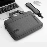 Sacoche Ordinateur 17 Pouces Gris Toile Business - Vue 1 - Sacoche Ordinateur