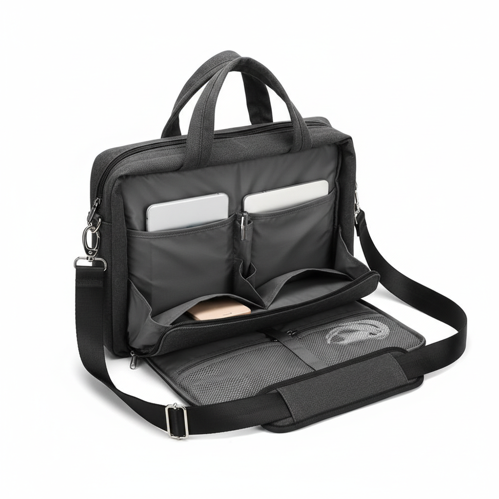 Sacoche Ordinateur - Anthracite: Organisation Optimale - Vue 3 - Sacoche Ordinateur