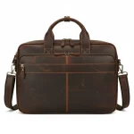 Sacoche Ordinateur Cuir Marron Business 15 Pouces - Vue 1 - Sacoche Ordinateur