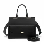 Sacoche Ordinateur Femme 13 Pouces Simili Cuir Noir - Vue 1 - Sacoche Ordinateur