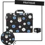 Sacoche Ordinateur Femme 15.6 Pouces Fleurie Imperméable - Vue 1 - Sacoche Ordinateur