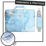 Sacoche Ordinateur Femme 15 Pouces Bleu Nacré - Vue 1 - Sacoche Ordinateur