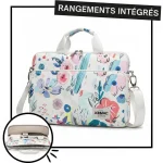 Sacoche Ordinateur Femme 15 Pouces Fleurie Multicolore - Vue 1 - Sacoche Ordinateur
