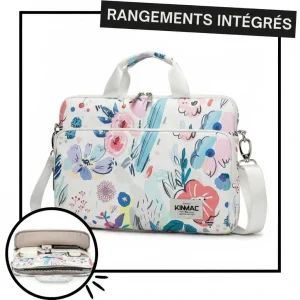 Sacoche Ordinateur Femme 15 Pouces Fleurie Multicolore - Vue 1 - Sacoche Ordinateur