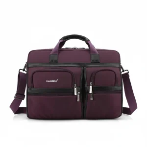 Sacoche Ordinateur Femme 17 Pouces Violette Nylon - Vue 1 - Sacoche Ordinateur