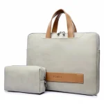 Sacoche Ordinateur Femme Beige et Grise 15 Pouces - Vue 1 - Sacoche Ordinateur