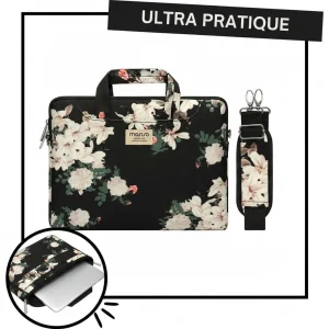 Sacoche Ordinateur Femme Fleurie 15 Pouces Imperméable - Vue 1 - Sacoche Ordinateur