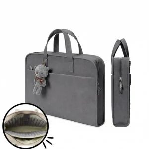 Sacoche Ordinateur Femme Gris Antichoc Voyage - Vue 1 - Sacoche Ordinateur