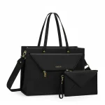 Sacoche Ordinateur Femme Noire 15 Pouces Élégante - Vue 1 - Sacoche Ordinateur