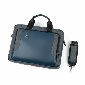 Sacoche Ordinateur Homme 17 Pouces Bleu Business - Vue 1 - Sacoche Ordinateur