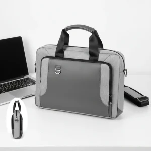 Sacoche Ordinateur Homme Grise 15 Pouces Business - Vue 1 - Sacoche Ordinateur