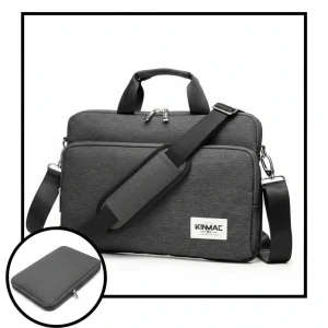 Sacoche Ordinateur Homme Grise 15 Pouces Business - Vue 1 - Sacoche Ordinateur
