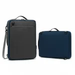 Sacoche Ordinateur Homme Grise et Bleue 15 Pouces - Vue 1 - Sacoche Ordinateur