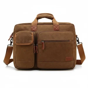 Sacoche Ordinateur Homme Marron 15.6 Pouces Business - Vue 1 - Sacoche Ordinateur