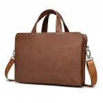 Sacoche Ordinateur Marron Cuir Vegan 15 Pouces - Vue 1 - Sacoche Ordinateur